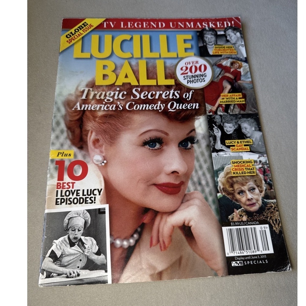 Lucille Ball Tragic Secrets of America's Comedy Queen Magazine 2013 Globe Issue